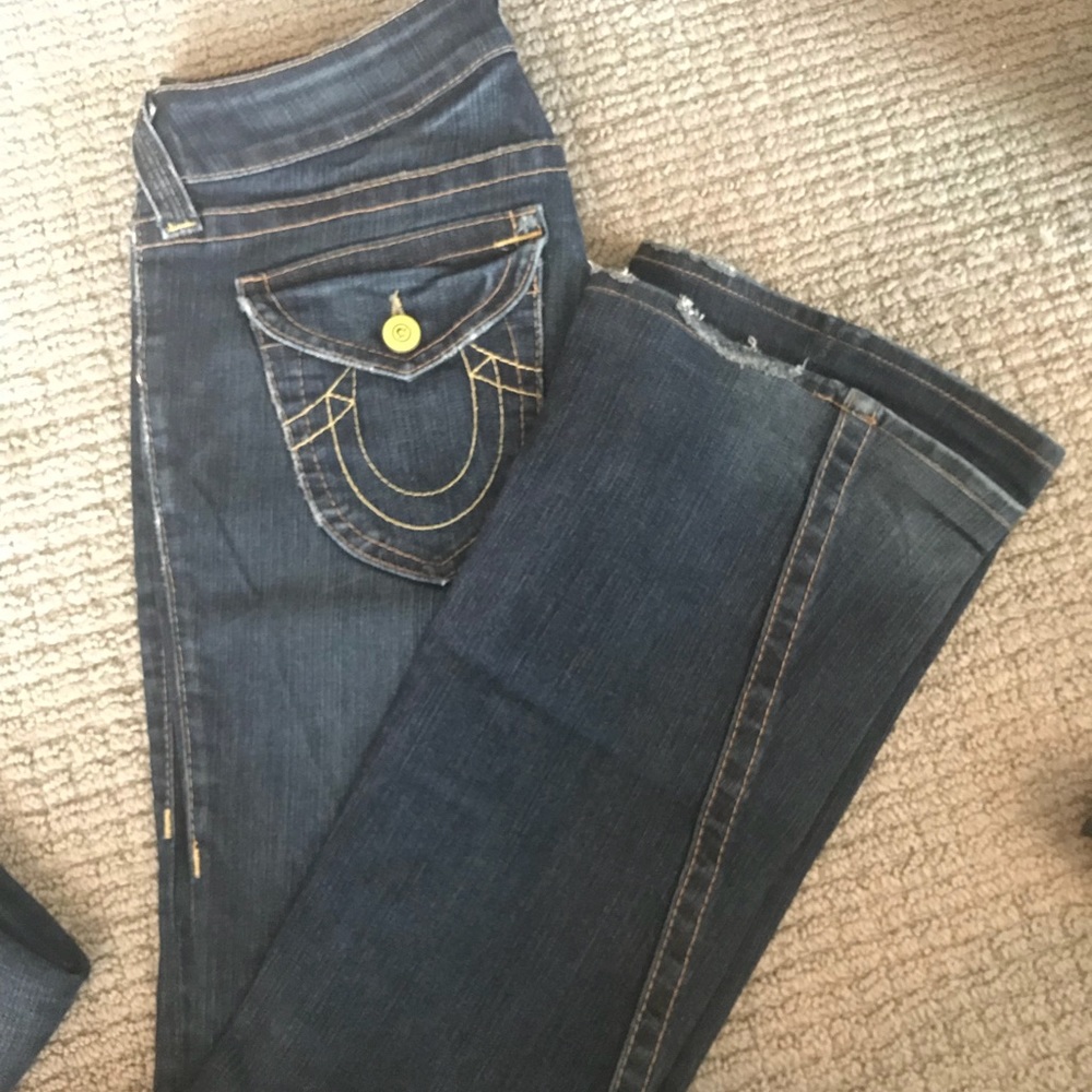 True Religion Jeans with original distressed hem